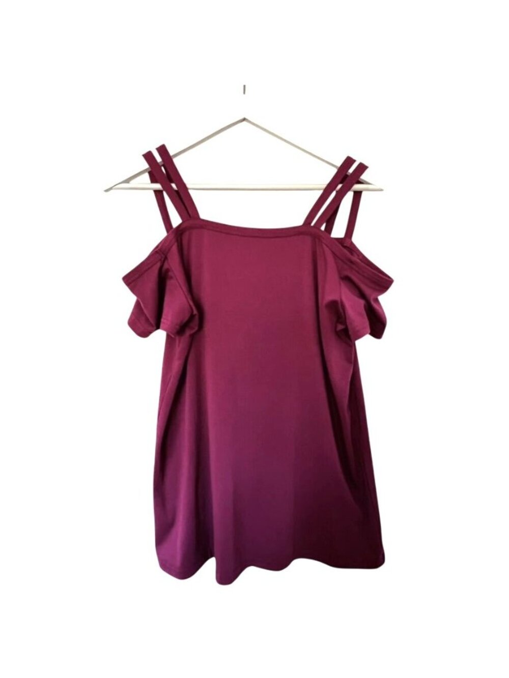 Cage Strap Womens Sz M Cold Shoulder Top Boho Soft Grunge Emo Whimisigoth Alt - Picture 4 of 6